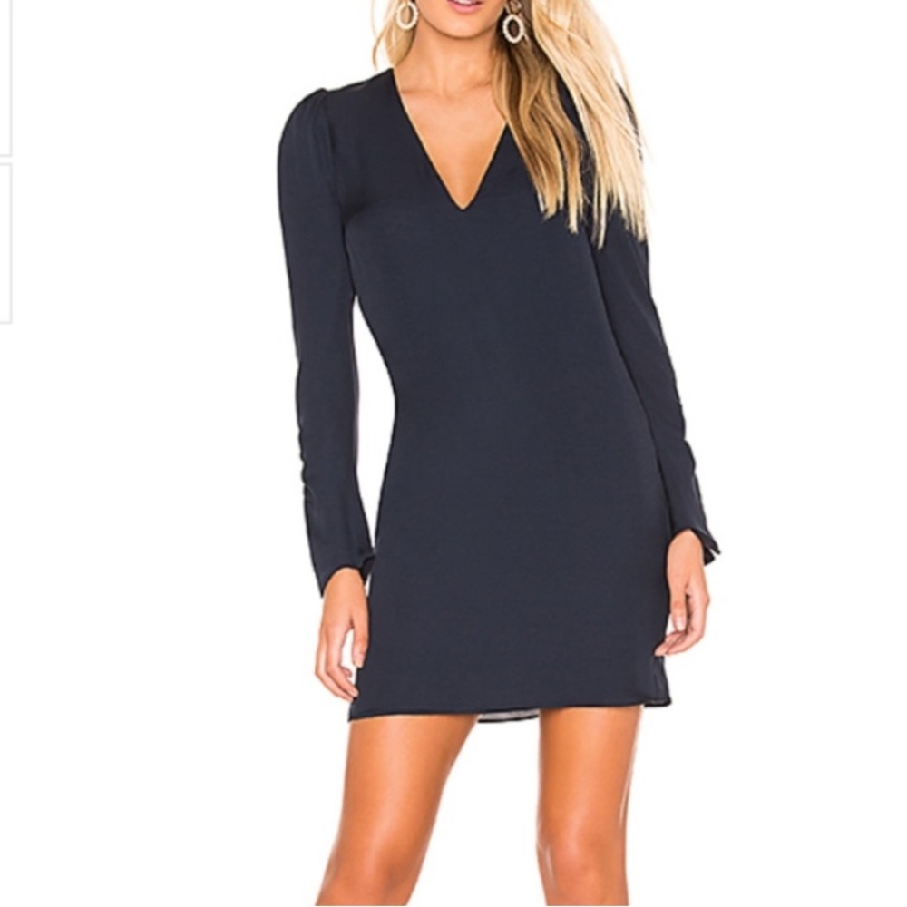 Joie Navy Silk Chiffon Dress